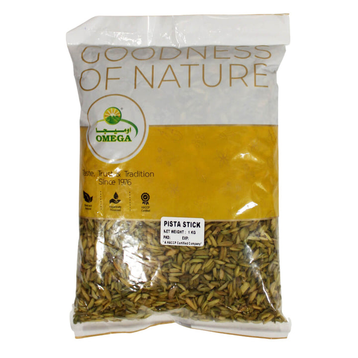 Omega Pistachio Stick - 1KG front product image | SKU NUTS-471031