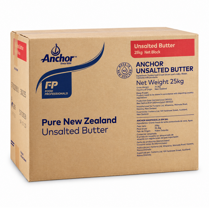 Anchor Unsalted Butter 25kg bulk carton