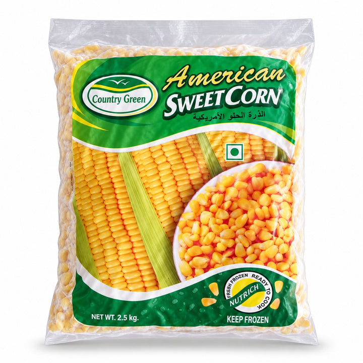 Country Greens Sweet Corn Kernels, Frozen - 2.5KG | Addtocart Dubai UAE