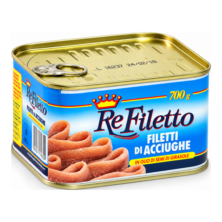 ReFiletto Anchovy Fillets in Sunflower Oil 700g - front