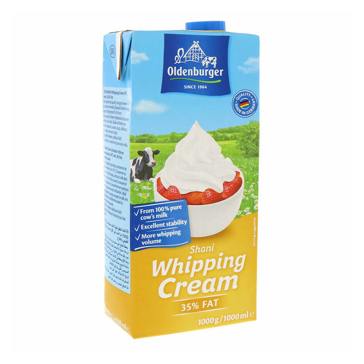 Oldenburger Shani Whipping Cream, 35% Fat - 1LTR | Addtocart Dubai UAE