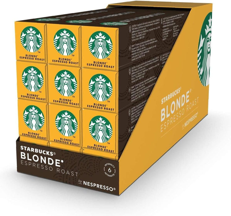 Starbucks Blonde Espresso Roast Capsules, 1 Carton - 12 X 53G || 2 Days Lead Time