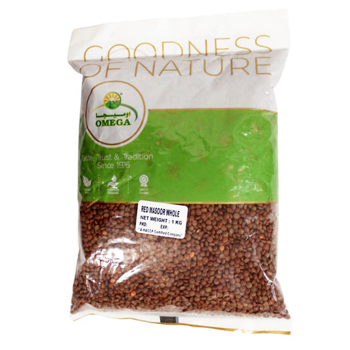 Omega Red Lentil Masoor Dal - 1KG | Addtocart Dubai UAE