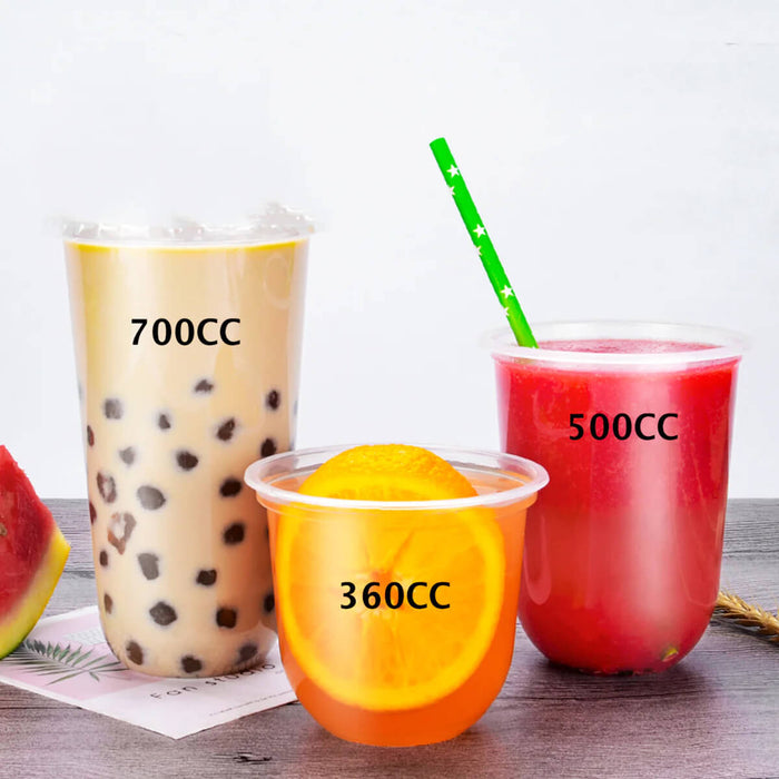 Bubbly U Shape Cup Soft, Sealable, Diameter 90MM 500ML - Pack of 50 Cups — additional view | Addtocart Dubai UAE