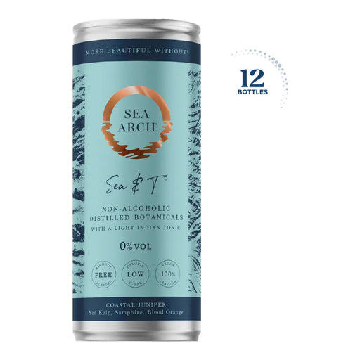 Sea Arch Sea & T Non-Alcoholic Gin & Tonic, UK - 1 x 250ML front product image | SKU BEVR-733316