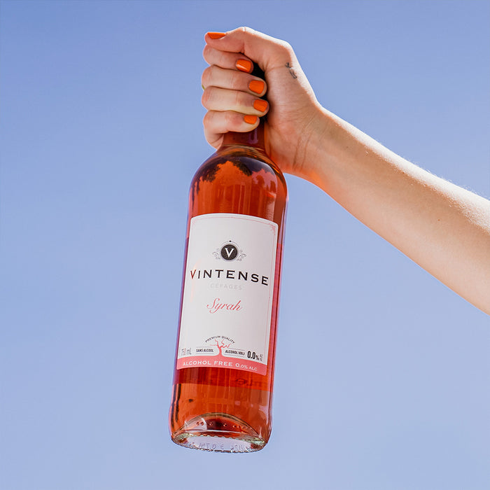 Vintense Cepages Syrah Non-Alcoholic Wine, Belgium - 6 x 750ML product lifestyle image | SKU BEVR-733327