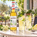 Monin elderflower syrup with sparkling lemonade