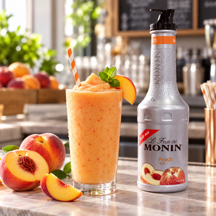 Monin Peach Fruit Mix Puree - 1LTR serving suggestion 04