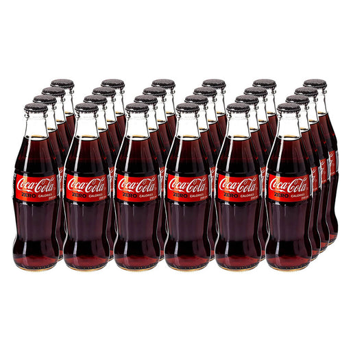 Coca Cola Zero Calories Soft Drink, Glass Bottle, UAE - 24 X 290ML — additional view | Addtocart Dubai UAE