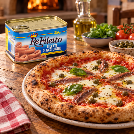 ReFiletto anchovy fillets - pizza serving suggestion
