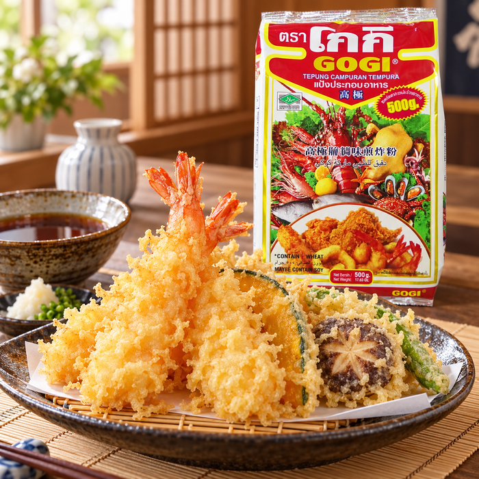 Gogi Tempura Flour, Thailand - 500G serving suggestion 03