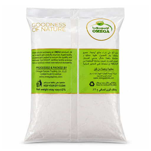 Omega Rice Powder 1kg — rear packaging