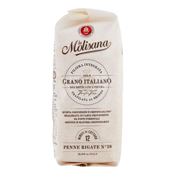 La Molisana Penne Rigate No.20 Pasta, Italy - 500G — additional view | Addtocart Dubai UAE
