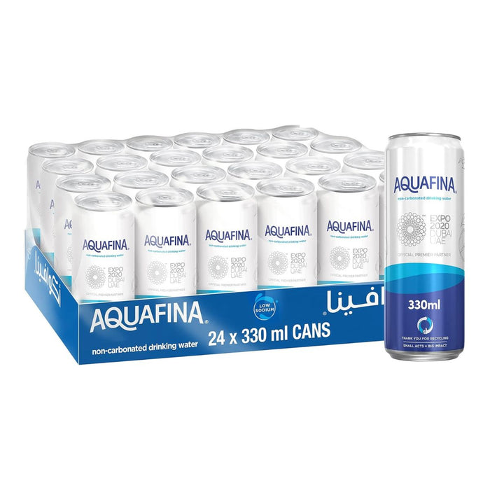 Aquafina Still Water in Can - 24 X 330ML | Addtocart Dubai UAE
