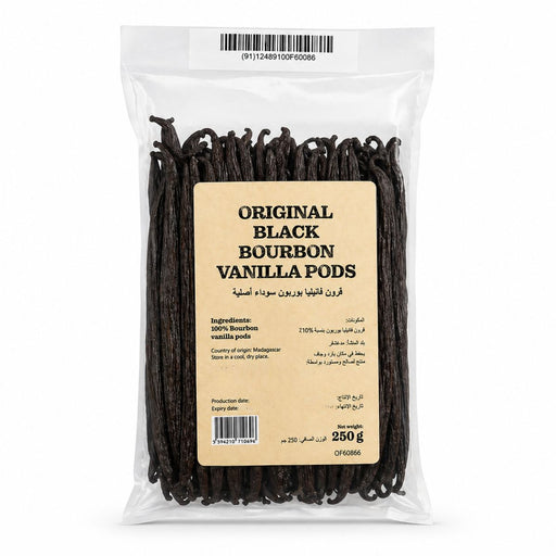 Original Black Bourbon Vanilla Pods, Madagascar - 250G | Addtocart Dubai UAE
