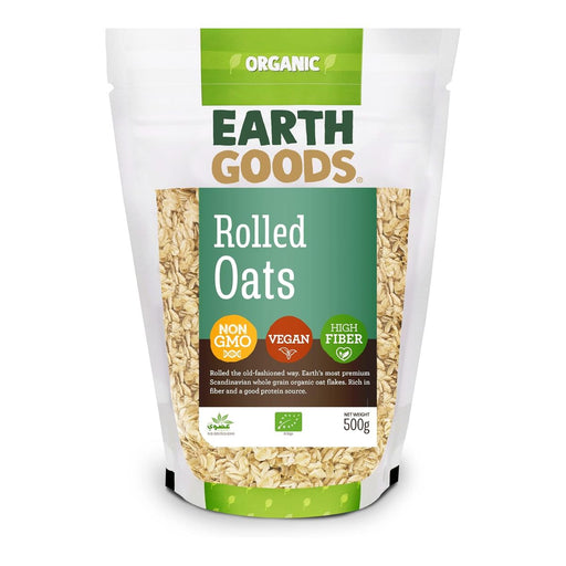 Earth Goods Gluten Free Rolled Oats Porridge - 500G | Addtocart Dubai UAE