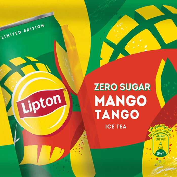 Lipton Mango Tango Ice Tea, Zero Sugar Soft Drink - 24 X 320ML — additional view | Addtocart Dubai UAE