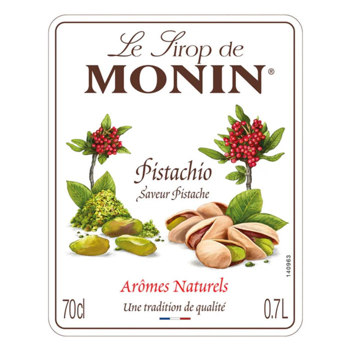 Monin Pistachio Syrup 700ML front view UAE