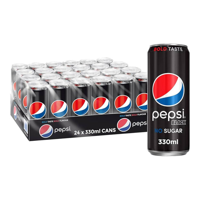Pepsi Extra Fizz Zero Sugar Black Can Soft Drink, UAE - 24 X 330ML | Addtocart Dubai UAE