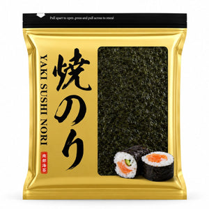 QING Gold Sushi Nori, 280G Packing - 1 Pack of 100 Sheets