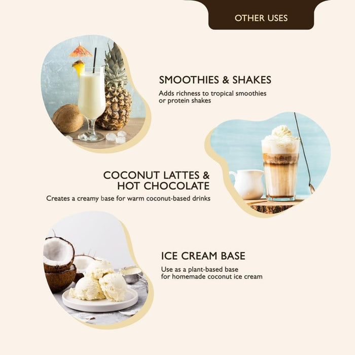Earth's Finest Organic Coconut Cream, Sri Lanka - 400ML — additional view | Addtocart Dubai UAE