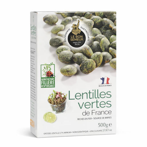 Le Bon Semeur Du Puy Green Lentils, France - 500G | Addtocart Dubai UAE
