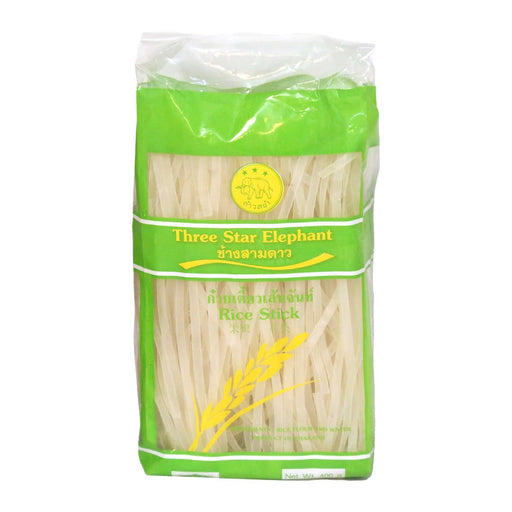 Three Star Elephant Rice Stick 5MM, Thailand - 400G | Addtocart Dubai UAE