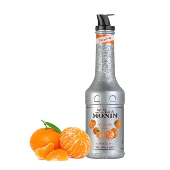 Monin Tangerine Puree label close up UAE