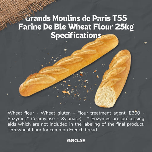 Grands Moulins de Paris T55 Farine De Ble Wheat Flour - 25KG — additional view | Addtocart Dubai UAE