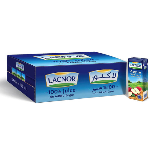 Lacnor Apple Juice Essentials - 32 X 180ML | Addtocart Dubai UAE