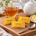 Raw Sugar sachets with afternoon tea