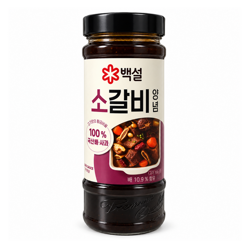 Beksul beef galbi marinade 500g bottle, front view