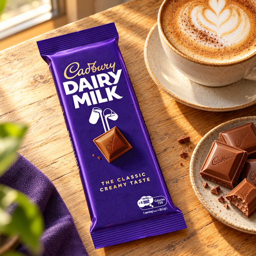 Cadbury Dairy Milk with coffee serving suggestion