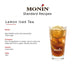 Monin Lemon Tea Syrup bottle detail UAE