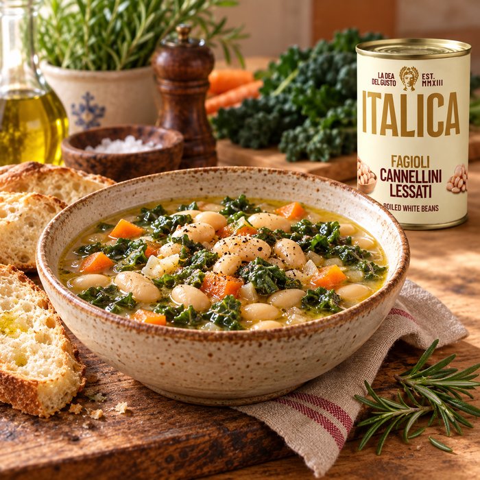 Italica White Beans 400g with Tuscan soup serving suggestion