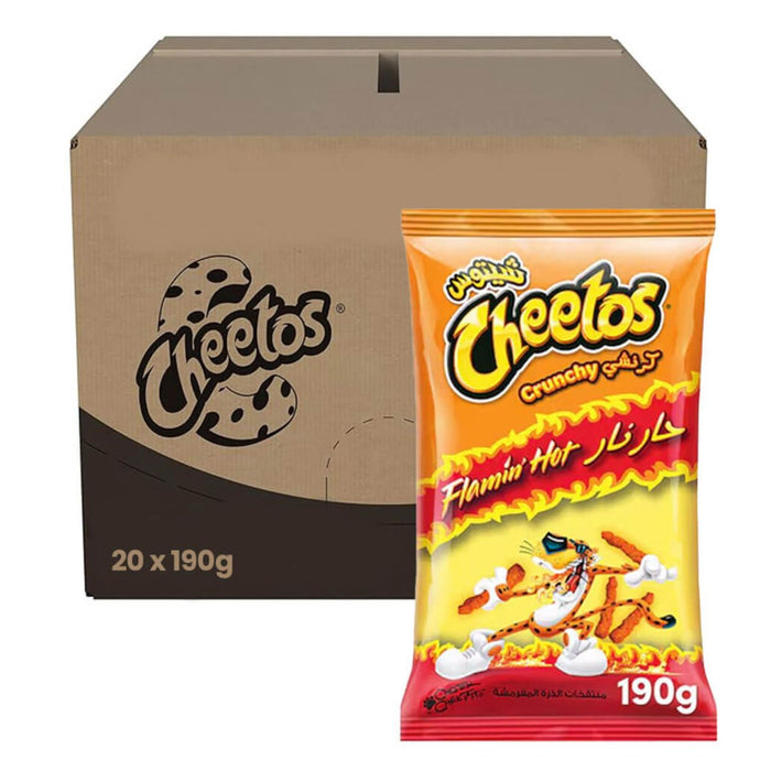 Cheetos Crunchy Flamin' Hot - 20 X 190G | Addtocart Dubai UAE