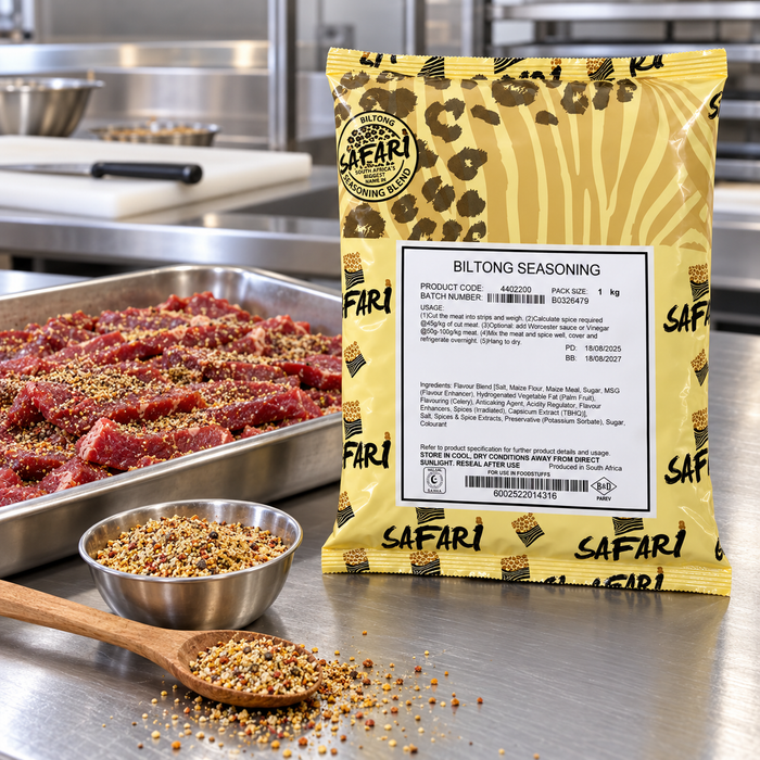 Crown National Safari Biltong Seasoning 1KG in professional preparation — additional view | Addtocart Dubai UAE