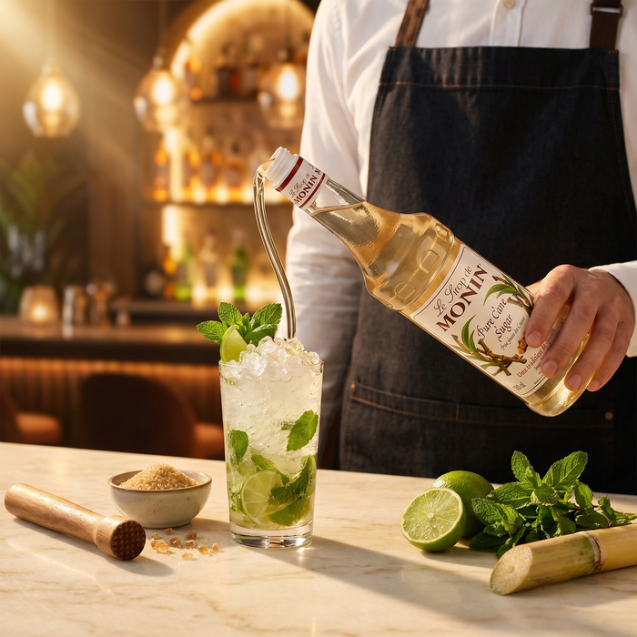 Monin Sugarcane Syrup 1L bartender preparation | Addtocart Dubai UAE