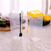 Bubbly Plastic Square Cup with Lid & Fork, 760ML - Pack of 25 Cups — additional view | Addtocart Dubai UAE