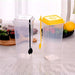 Bubbly Plastic Square Cup with Lid & Fork, 960ML - Pack of 25 Cups — additional view | Addtocart Dubai UAE