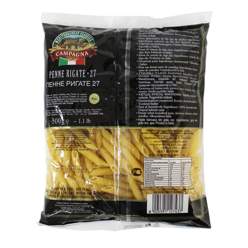 Campagna Penne Rigate #27, Italy - 500G — additional view | Addtocart Dubai UAE