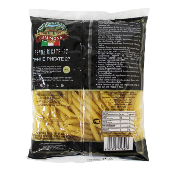 Campagna Penne Rigate #27, Italy - 500G — additional view | Addtocart Dubai UAE