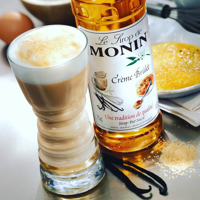 Monin Creme Brulee Syrup 700ML front view UAE