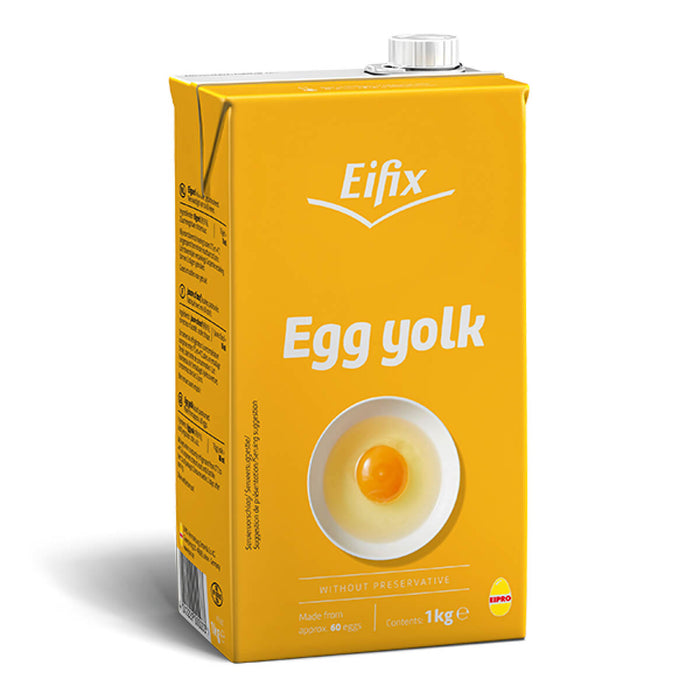 Eifix Liquid Pasteurized Egg Yolk in Tetra Pack, Chilled, Germany - 1KG | Addtocart Dubai UAE