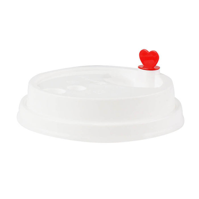Bubbly Simple Shaped Cup Lid, 90MM, White - 50 Per Pack | Addtocart Dubai UAE