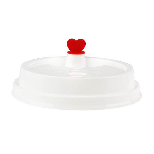 Bubbly Simple Shaped Cup Lid, 90MM, White - 50 Per Pack — additional view | Addtocart Dubai UAE