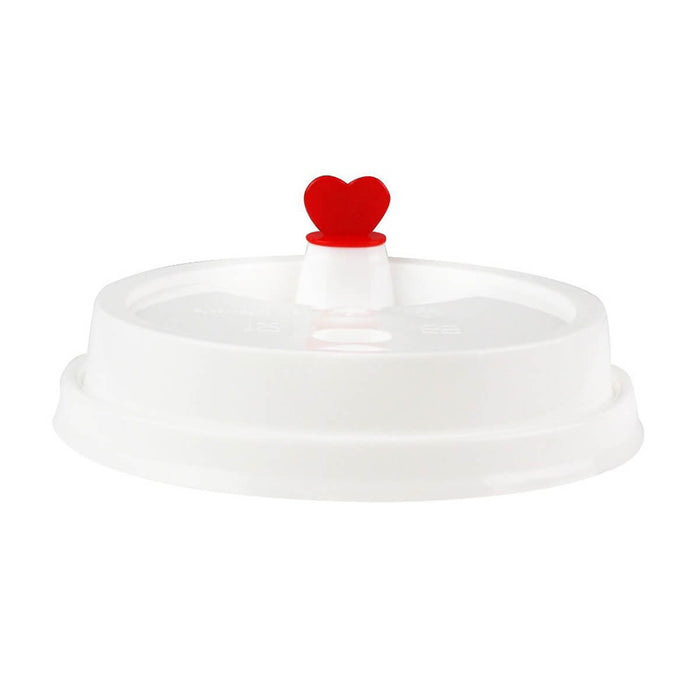 Bubbly Simple Shaped Cup Lid, 90MM, White - 50 Per Pack — additional view | Addtocart Dubai UAE