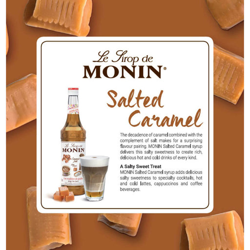 Monin Salted Caramel Syrup bottle detail UAE
