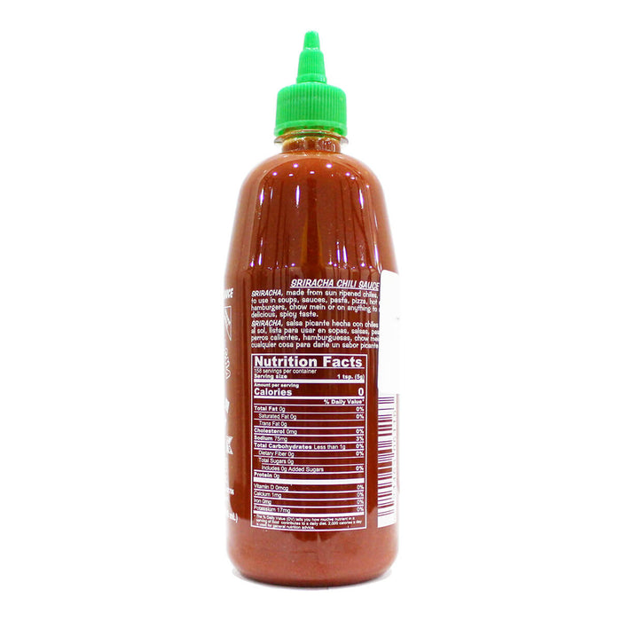 Sriracha hot sauce bottle detail UAE
