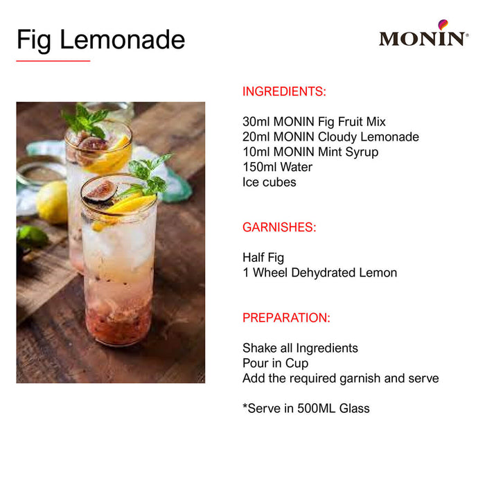 Fig Lemonade made with Monin Wild Mint Syrup